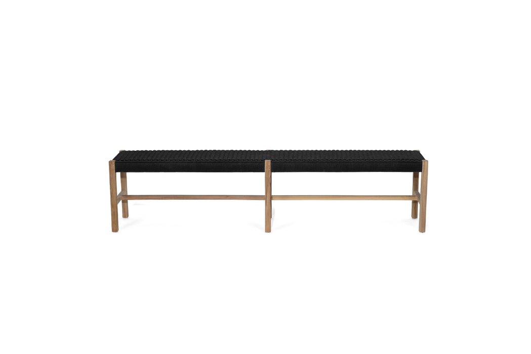 Sabai Woven Bench Seat - Black - Close Weave -2m - Black 200cm Close Weave