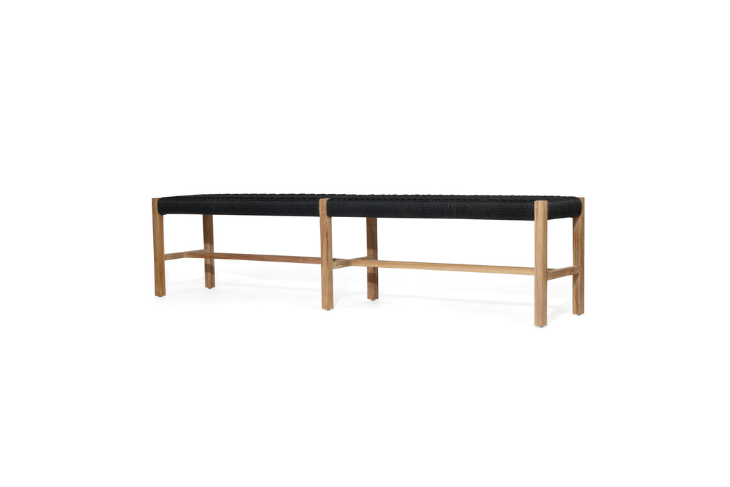 Sabai Woven Bench Seat - Black - Close Weave -2m - Black 200cm Close Weave