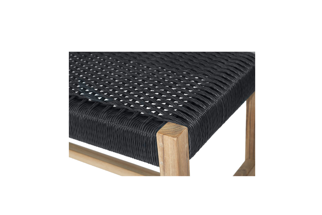 Sabai Woven Bench Seat - Black - Close Weave -2m - Black 200cm Close Weave