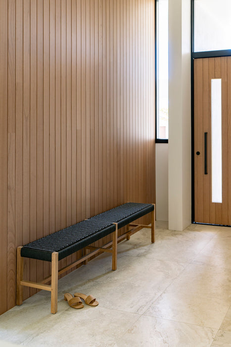 Sabai Woven Bench Seat - Black - Close Weave -2m - Black 200cm Close Weave