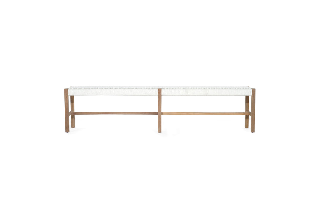 Sabai Woven Bench Seat - White - Close Weave -2m - White 200cm Close Weave