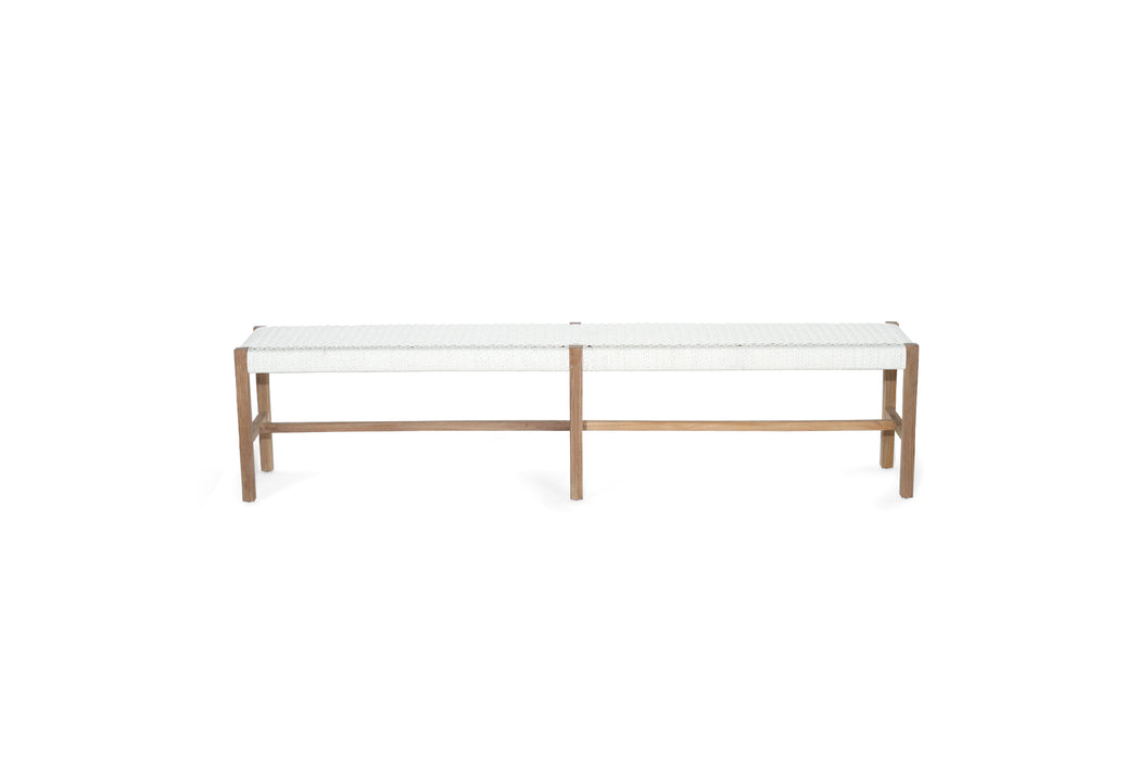 Sabai Woven Bench Seat - White - Close Weave -2m - White 200cm Close Weave