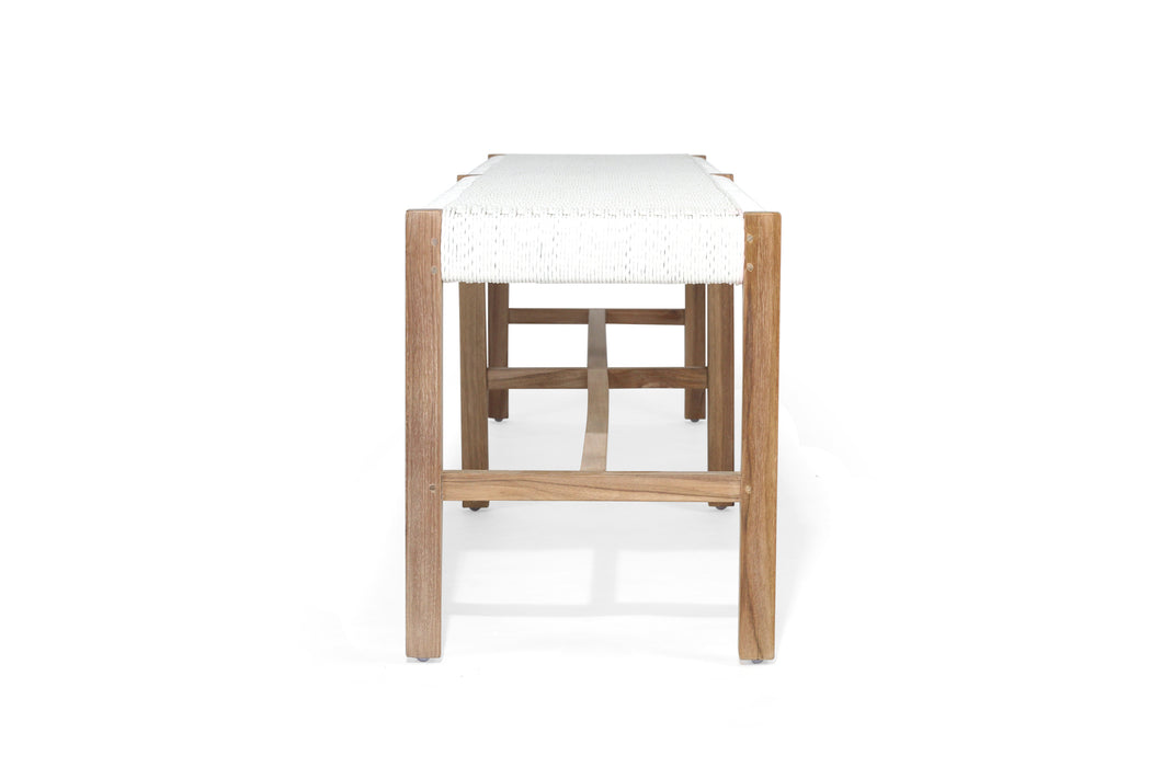 Sabai Woven Bench Seat - White - Close Weave -2m - White 200cm Close Weave