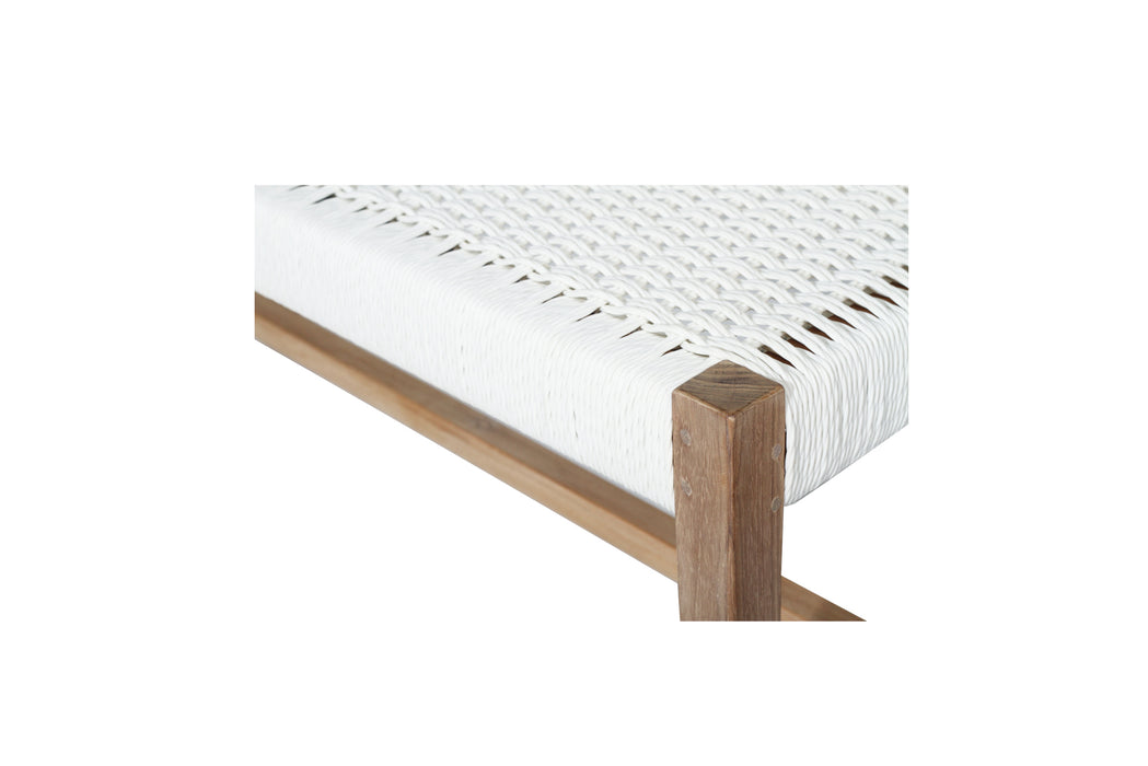 Sabai Woven Bench Seat - White - Close Weave -2m - White 200cm Close Weave