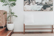 Sabai Woven Bench Seat - White - Close Weave - White 152cm Close Weave