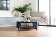 Sadie Round Coffee Table - Black - 100cm - Black 100cm