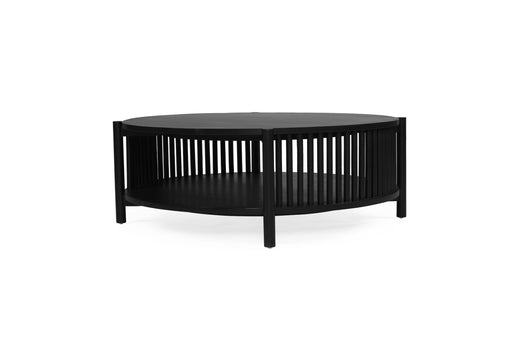 Sadie Round Coffee Table - Black - 100cm - Black 100cm