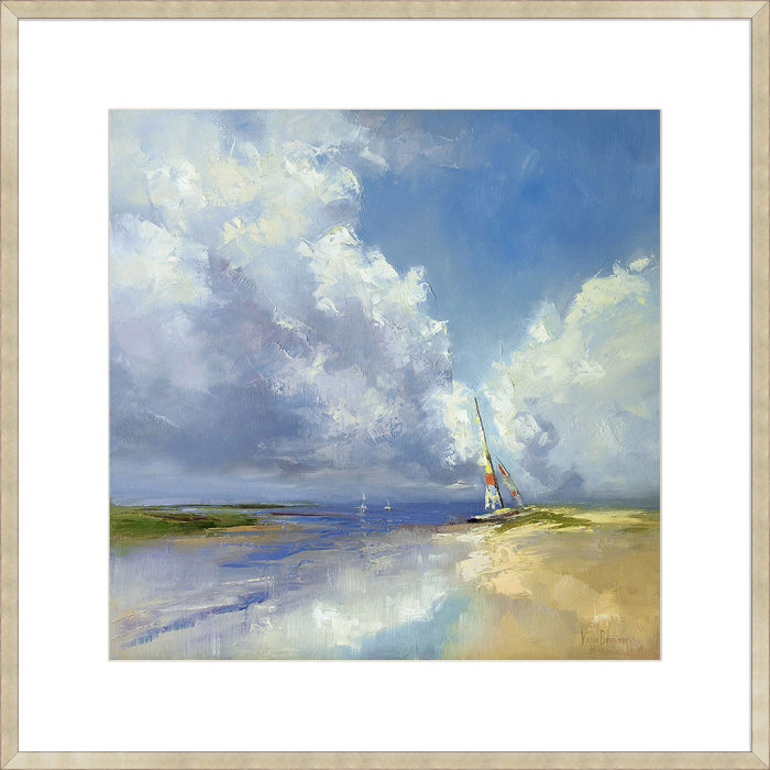 Sailboat on a Sandy Beach Wall Art
