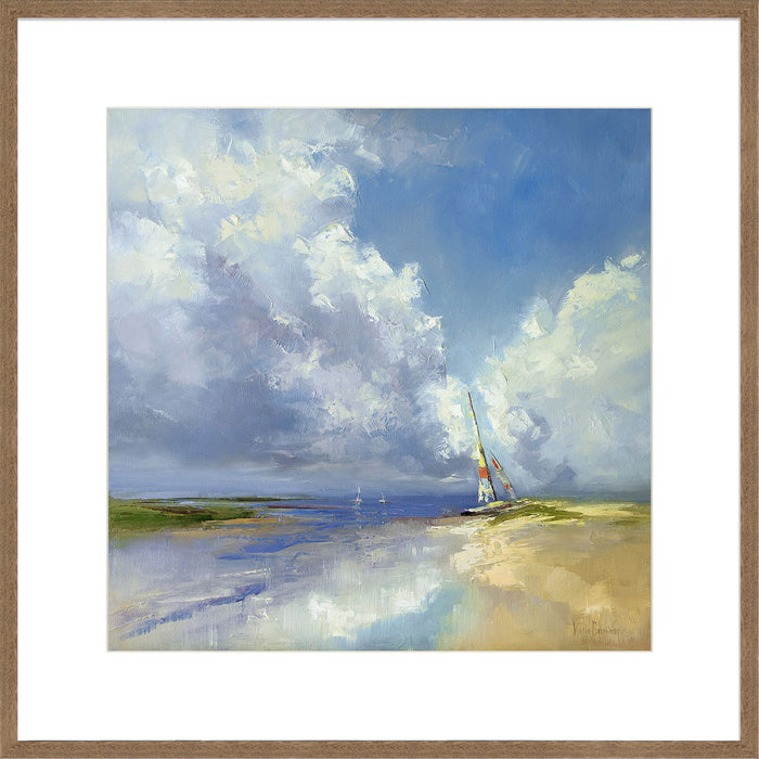 Sailboat on a Sandy Beach Wall Art