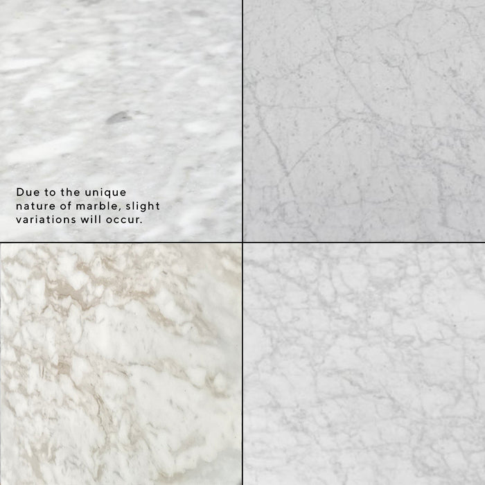 Zodiac 1.15m Round Marble Dining Table - Natural