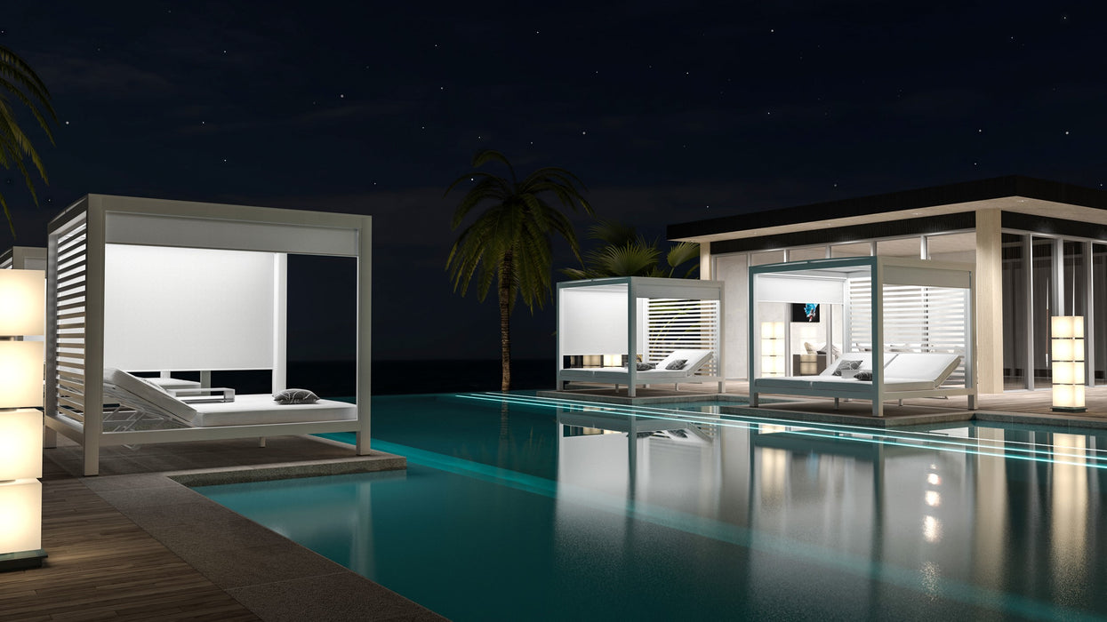 Santorini Double Daybed Villa - Pearl White