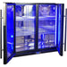 Schmick Black Quiet Running Front Venting Under Bench Heated Glass 2 Door Bar Fridge (Model: SK245-B-HD)