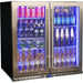 Schmick Quiet Running Front Venting Under Bench Heated Glass 2 Door Bar Fridge (Model: SK245-HD)