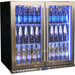 Schmick Quiet Running Front Venting Under Bench Heated Glass 2 Door Bar Fridge (Model: SK245-HD)