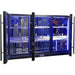 Schmick Black 3 Door Quiet Running Heated Glass Door Bar Fridge (Model: SK386-B-HD)