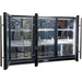 Schmick 3 Door Quiet Running Triple Glazed Black Glass Door Bar Fridge (Model: SK386-B)