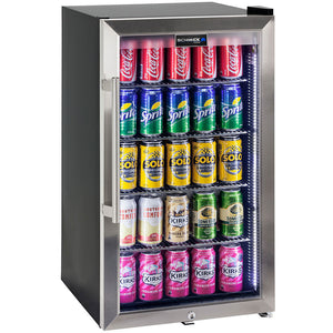 Schmick Outdoor Triple Glazed Alfresco Bar Fridge With Led Strip Lights, Lock And LOW E Glass, Indoor Use Also Perfect! (Model: HUS-SC88-SS)