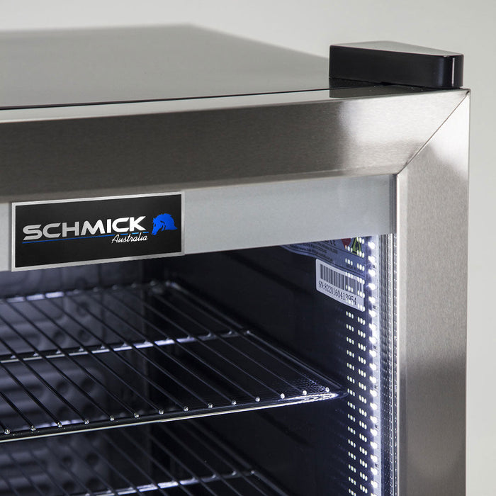 Schmick Outdoor Triple Glazed Alfresco Bar Fridge With Led Strip Lights, Lock And LOW E Glass, Indoor Use Also Perfect! (Model: HUS-SC88-SS)