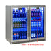 Schmick Stainless Bar Fridge 2 Door With Heated Glass and Triple Glazing (Model: SK190-SS)