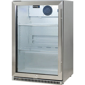Schmick 304 Stainless Steel Bar Fridge Tropical Rated With Heated Glass and Triple Glazing (Model: SK118L-SS)