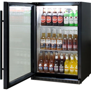 Schmick Black Bar Fridge Tropical Rated With Heated Glass and Triple Glazing 1 Door (Model: SK118L-B)