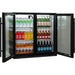 Schmick Black Bar Fridge 2 Door With Heated Glass and Triple Glazing (Model: SK190-B)