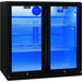 Schmick Black Bar Fridge 2 Door With Heated Glass and Triple Glazing (Model: SK190-B)