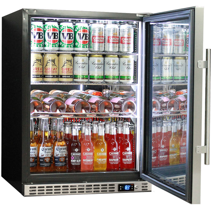 Schmick Quiet Running Front Venting Under Bench Triple Glazed Glass Door Bar Fridge (Model: SK156R-SS)