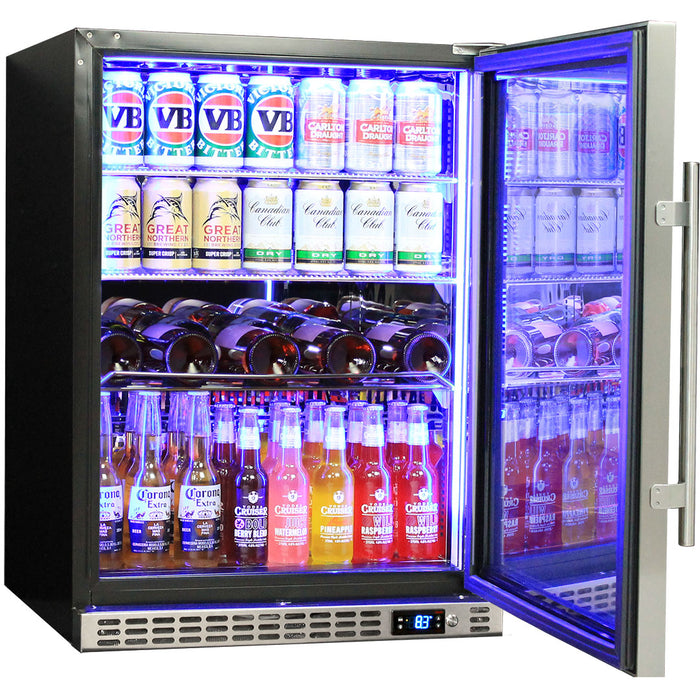 Schmick Quiet Running Front Venting Under Bench Triple Glazed Glass Door Bar Fridge (Model: SK156R-SS)