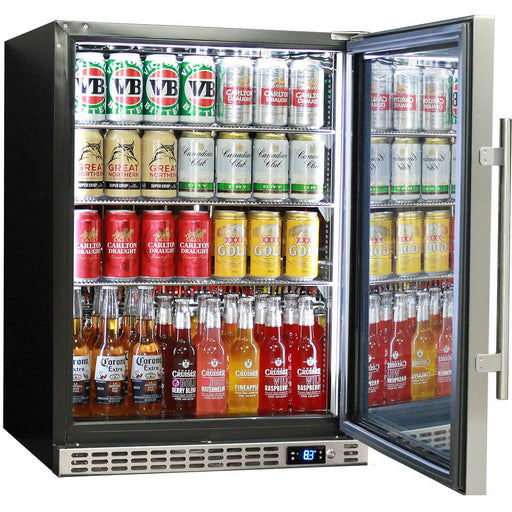 Schmick Quiet Running Front Venting Under Bench Glass Door Bar Fridge Heated Glass - Right Hinged (Model: SK156R-HD)