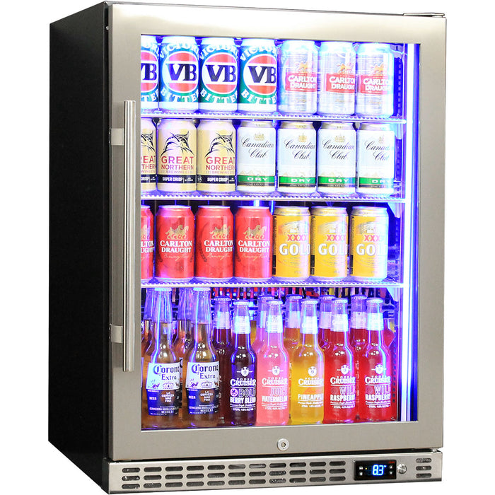 Schmick Quiet Running Front Venting Under Bench Triple Glazed Glass Door Bar Fridge (Model: SK156R-SS)