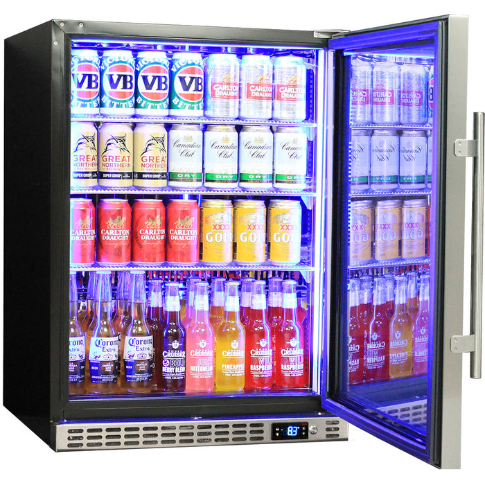 Schmick Quiet Running Front Venting Under Bench Triple Glazed Glass Door Bar Fridge (Model: SK156R-SS)