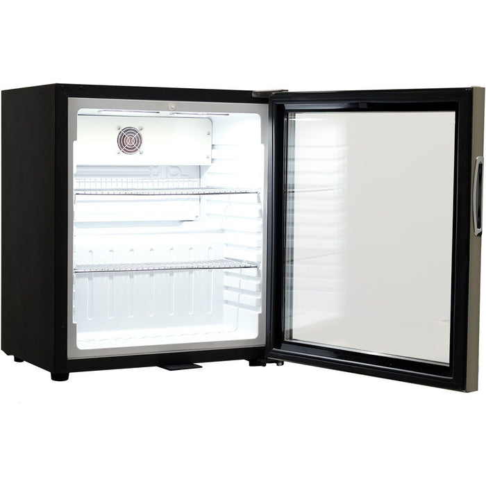 Schmick Glass Door Mini Bar Accommodation Fridge Quiet Running With Shallow Depth (Model: SK55-SS)