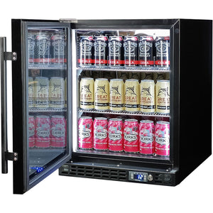 Schmick Quiet Running Front Venting Under Bench Heated Glass Door Bar Fridge (Model: SK86L-B-HD)