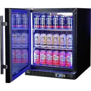 Schmick Quiet Running Front Venting Under Bench Heated Glass Door Bar Fridge (Model: SK86L-B-HD)