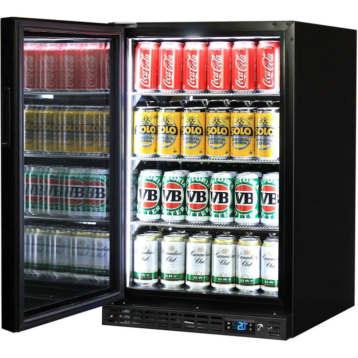 Schmick Quiet Running Front Venting Under Bench Glass Door Bar Fridge (Model: SK116-B)