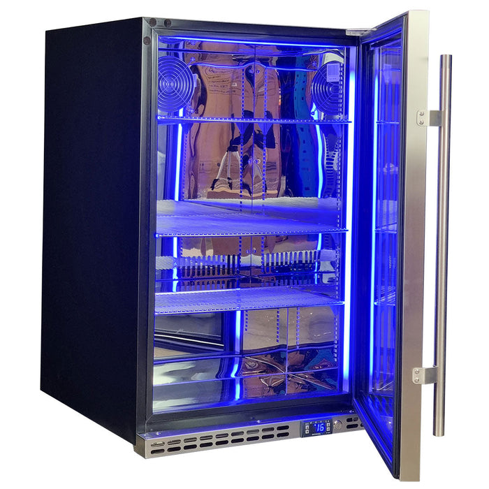 Schmick Stainless Steel Quiet Front Venting Under Bench Stainless Door Bar Fridge (Model: SK146R-SD)