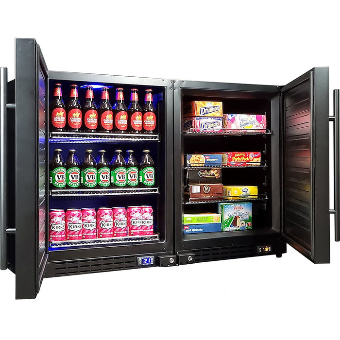 Schmick Under Bench Matching Fridge And Freezer Combination - Quiet Running (Model: BD113-B-COMBO)