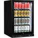 Schmick Quiet Running Front Venting Under Bench Heated Glass Door Bar Fridge - Right Hinged (Model: SK116R-B-HD)