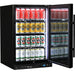 Schmick Quiet Running Front Venting Under Bench Heated Glass Door Bar Fridge - Right Hinged (Model: SK116R-B-HD)