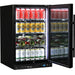 Schmick Quiet Running Front Venting Under Bench Heated Glass Door Bar Fridge - Right Hinged (Model: SK116R-B-HD)