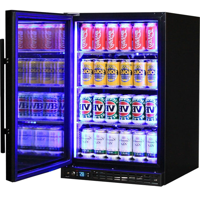 Schmick Quiet Running Front Venting Under Bench Heated Glass Door Bar Fridge (Model: SK116L-B-HD)