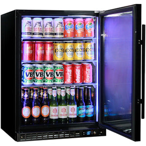 Schmick Quiet Running Front Venting Under Bench Triple Glazed Glass Door Bar Fridge (Model: SK156-B)