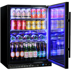 Schmick Quiet Running Front Venting Under Bench Heated Glass Door Bar Fridge (Model: SK156R-B-HD)