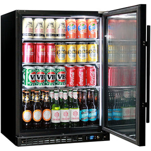 Schmick Quiet Running Front Venting Under Bench Heated Glass Door Bar Fridge (Model: SK156R-B-HD)