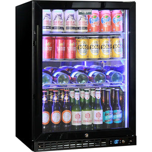 Schmick Quiet Running Front Venting Under Bench Triple Glazed Glass Door Bar Fridge (Model: SK156-B)