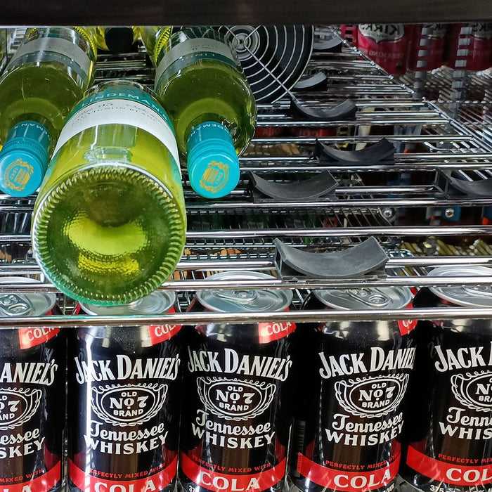 Schmick Twin Door Quiet Running Black Heated Glass Door Bar Fridge (Model: SK246-B-HD)