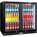Schmick Twin Door Quiet Running Black Heated Glass Door Bar Fridge (Model: SK246-B-HD)