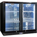 Schmick Twin Door Quiet Running Black Heated Glass Door Bar Fridge (Model: SK246-B-HD)