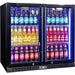 Schmick Twin Door Quiet Running Black Heated Glass Door Bar Fridge (Model: SK246-B-HD)